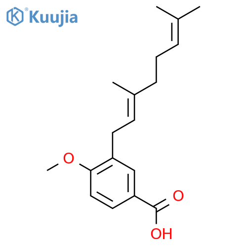3-(3,7-Dimethylocta-2,6-dien-1-yl)-4-methoxybenzoic acid structure