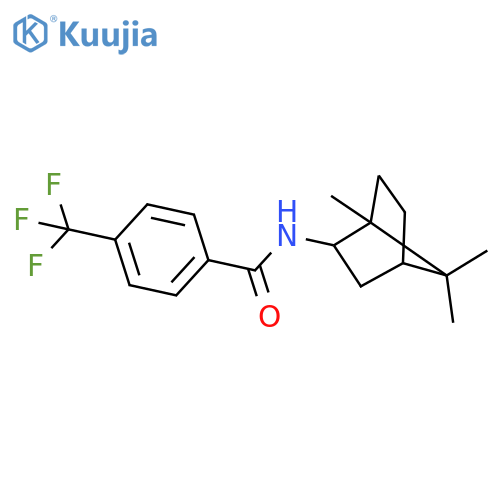 Benzamide,4-(trifluoromethyl)-N-[(1R,2S,4R)-1,7,7-trimethylbicyclo[2.2.1]hept-2-yl]-,rel- structure