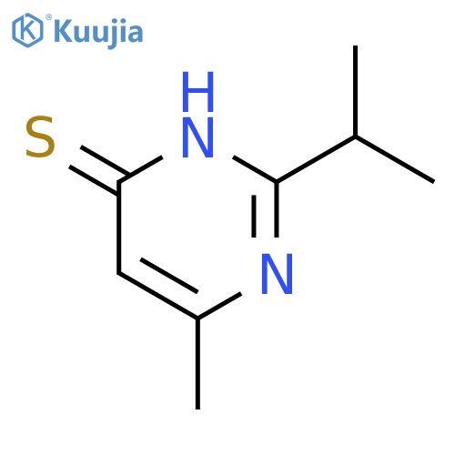 6-methyl-2-(propan-2-yl)pyrimidine-4-thiol structure