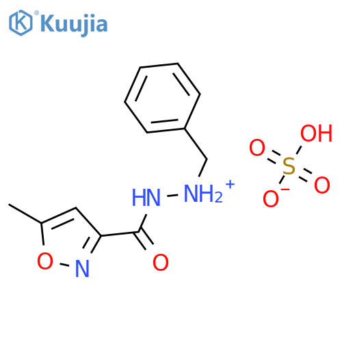 1-benzyl-2-[(5-methyl-1,2-oxazol-3-yl)carbonyl]hydrazinium hydrogen sulfate structure