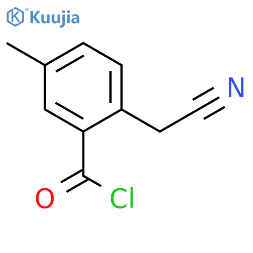 benzoyl chloride, 2-(cyanomethyl)-5-methyl- (8ci) structure