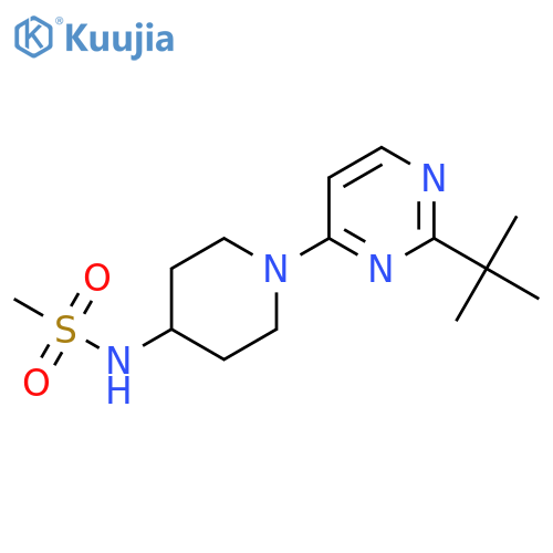 N-[1-(2-tert-butylpyrimidin-4-yl)piperidin-4-yl]methanesulfonamide structure