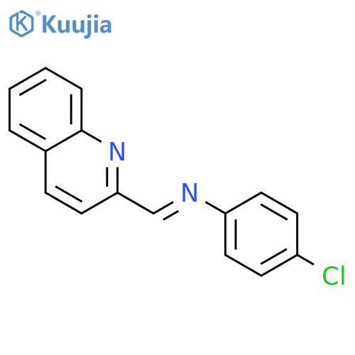 Benzenamine, 4-chloro-N-(2-quinolinylmethylene)- structure