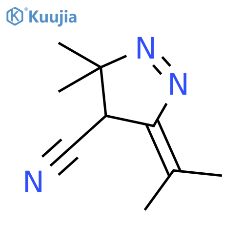 3H-Pyrazole-4-carbonitrile,4,5-dihydro-3,3-dimethyl-5-(1-methylethylidene)- structure
