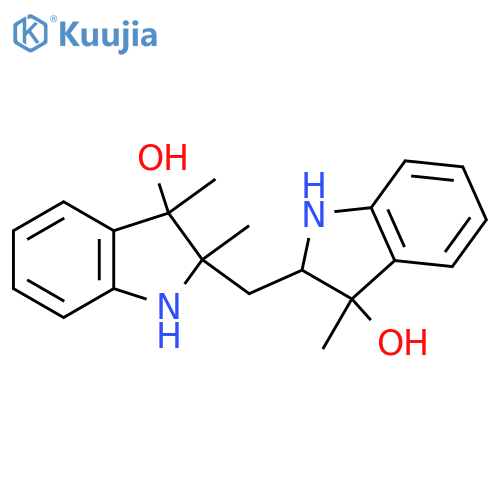 2-[(3-Hydroxy-3-methyl-1,2-dihydroindol-2-yl)methyl]-2,3-dimethyl-1H-indol-3-ol structure