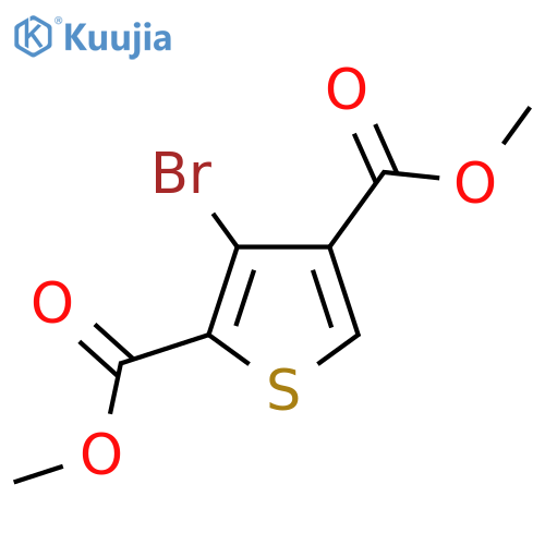 Dimethyl 3-bromothiophene-2,4-dicarboxylate structure