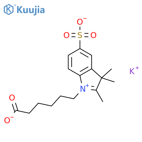 1-Carboxypentyl-2,3,3-trimethylindolenium-5-sulfonate, Potassium Salt (technical grade) structure