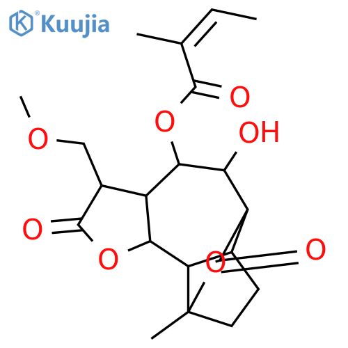 8,9,13-Trihydroxy-12,6:14,4-guaianediolide; (1α,4β,5α,6α,8β,9β,10β,11αH)-form, 13-Me ether, 8-angeloyl structure