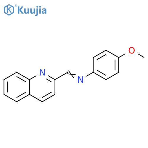 Benzenamine, 4-methoxy-N-(2-quinolinylmethylene)- structure