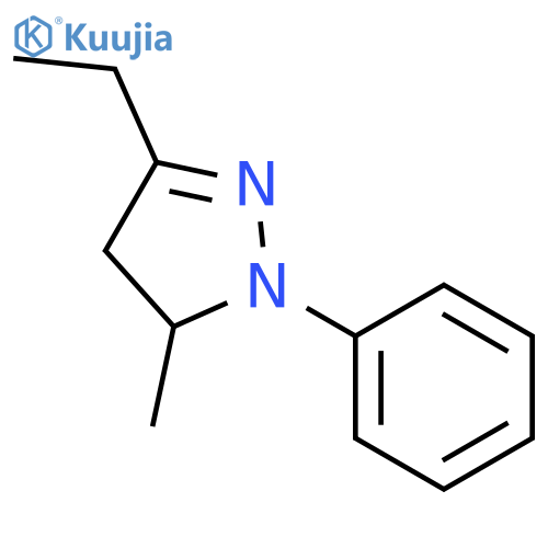 1H-Pyrazole, 3-ethyl-4,5-dihydro-5-methyl-1-phenyl- structure