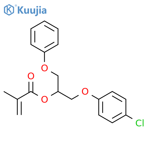 2-Propenoic acid, 2-methyl-,1-[(4-chlorophenoxy)methyl]-2-phenoxyethyl ester structure