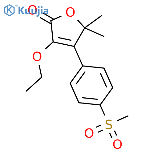 2(5H)-Furanone, 3-ethoxy-5,5-dimethyl-4-[4-(methylsulfonyl)phenyl]- structure