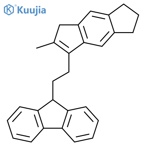 9H-Fluorene, 9-[2-(3,5,6,7-tetrahydro-2-methyl-s-indacen-1-yl)ethyl]- structure
