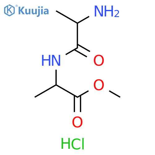 methyl 2-(2-aminopropanamido)propanoate hydrochloride structure