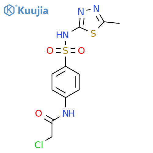 2-Chloro-N-(4-{[(5-methyl-1,3,4-thiadiazol-2-yl)amino]sulfonyl}phenyl)acetamide structure