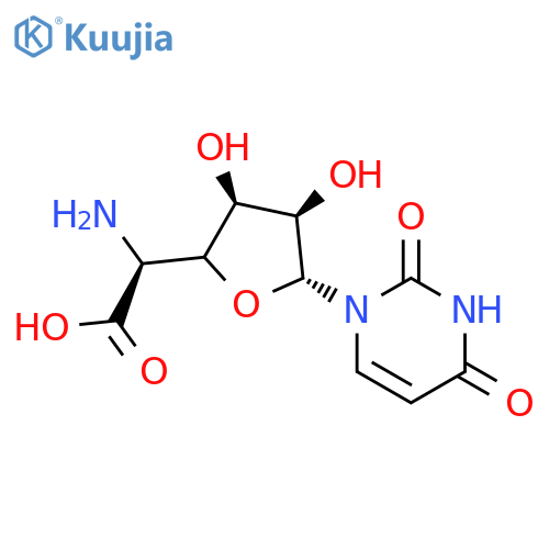 b-D-Allofuranuronic acid,5-amino-1,5-dideoxy-1-(3,4-dihydro-2,4-dioxo-1(2H)-pyrimidinyl)- structure