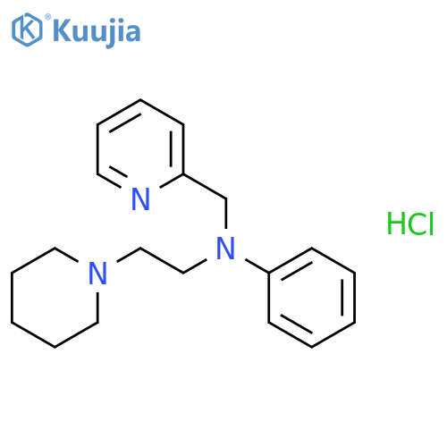 2-Pyridinemethanamine,N-phenyl-N-[2-(1-piperidinyl)ethyl]-, hydrochloride (1:1) structure