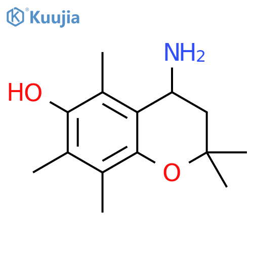 2H-1-Benzopyran-6-ol, 4-amino-3,4-dihydro-2,2,5,7,8-pentamethyl- structure