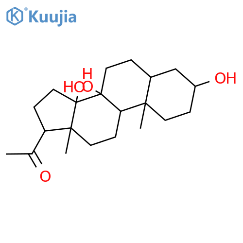 (3beta,5alpha,14beta,17alpha)-3,8,14-Trihydroxypregnan-20-one structure