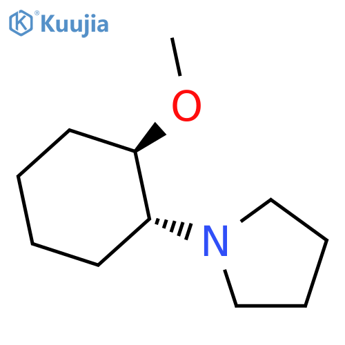Pyrrolidine, 1-[(1R,2R)-2-methoxycyclohexyl]-, rel- structure