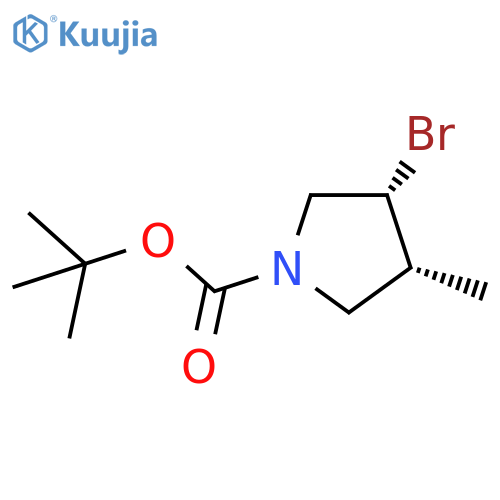 Tert-butyl (3R,4R)-3-bromo-4-methylpyrrolidine-1-carboxylate structure