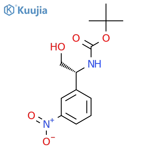 tert-butyl N-(1R)-2-hydroxy-1-(3-nitrophenyl)ethylcarbamate structure
