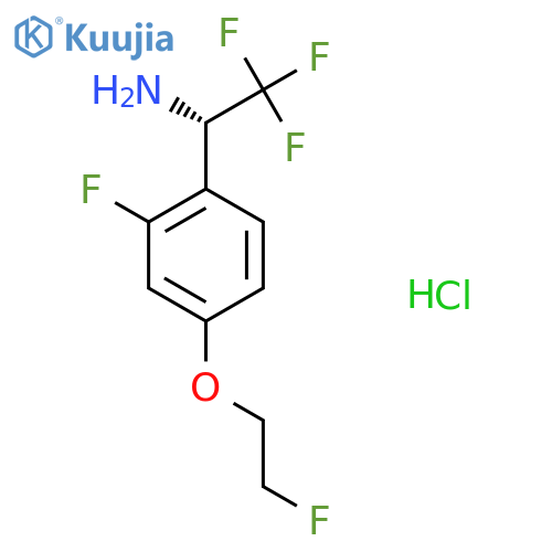 (1S)-2,2,2-trifluoro-1-2-fluoro-4-(2-fluoroethoxy)phenylethan-1-amine hydrochloride structure