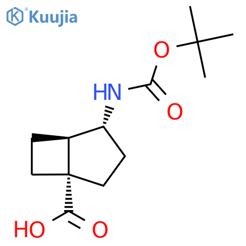 rac-(1R,4S,5S)-4-{(tert-butoxy)carbonylamino}bicyclo3.2.0heptane-1-carboxylic acid structure