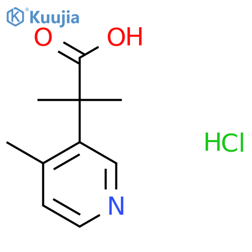 2-methyl-2-(4-methylpyridin-3-yl)propanoic acid hydrochloride structure