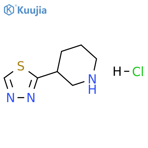 3-(1,3,4-thiadiazol-2-yl)piperidine hydrochloride structure