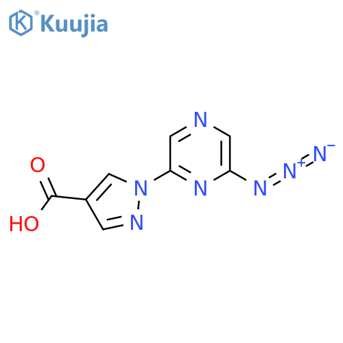 1-(6-azidopyrazin-2-yl)-1H-pyrazole-4-carboxylic acid structure