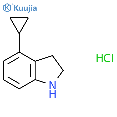 4-cyclopropyl-2,3-dihydro-1H-indole hydrochloride structure