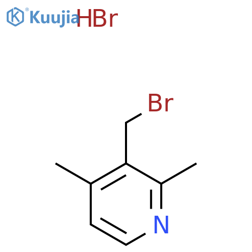 3-(bromomethyl)-2,4-dimethylpyridine hydrobromide structure