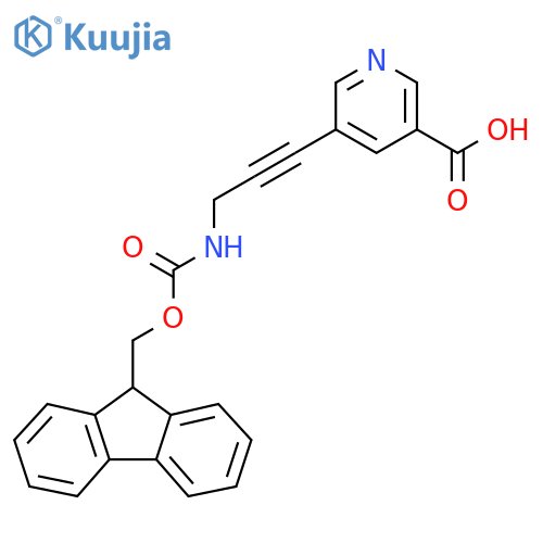5-3-({(9H-fluoren-9-yl)methoxycarbonyl}amino)prop-1-yn-1-ylpyridine-3-carboxylic acid structure