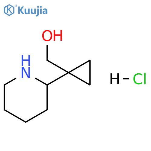 1-(piperidin-2-yl)cyclopropylmethanol hydrochloride structure