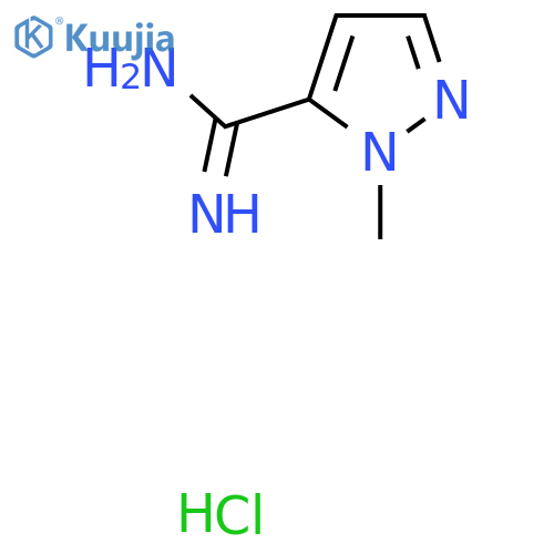1-methyl-1H-pyrazole-5-carboximidamide hydrochloride structure