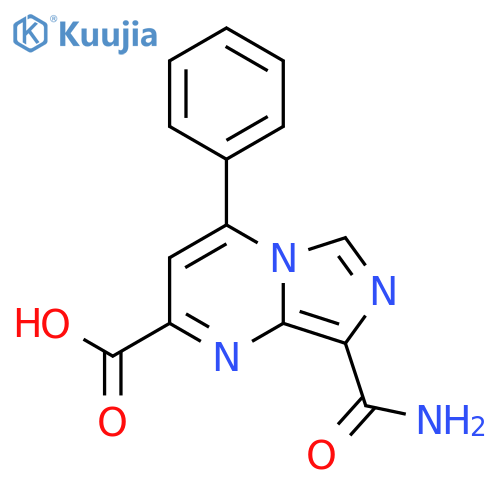 8-carbamoyl-4-phenylimidazo1,5-apyrimidine-2-carboxylic acid structure