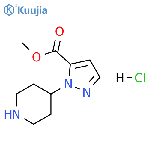 methyl 1-(piperidin-4-yl)-1H-pyrazole-5-carboxylate hydrochloride structure