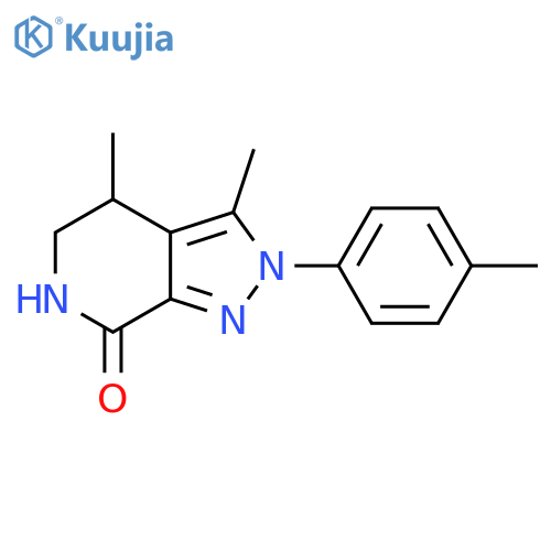 3,4-dimethyl-2-(4-methylphenyl)-2H,4H,5H,6H,7H-pyrazolo3,4-cpyridin-7-one structure