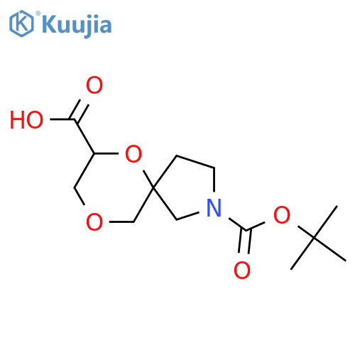 2-(tert-butoxy)carbonyl-6,9-dioxa-2-azaspiro4.5decane-7-carboxylic acid structure