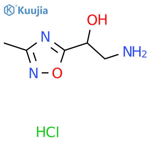 2-amino-1-(3-methyl-1,2,4-oxadiazol-5-yl)ethan-1-ol hydrochloride structure