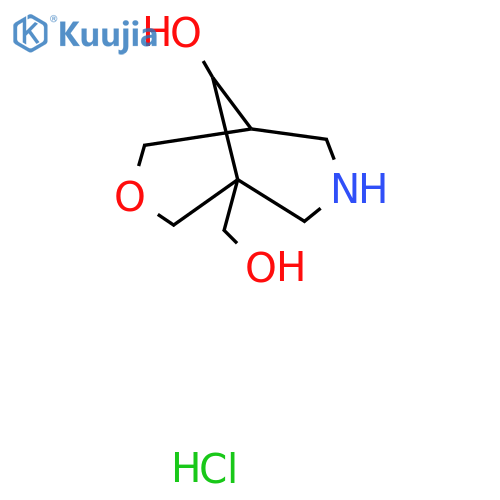 1-(hydroxymethyl)-3-oxa-7-azabicyclo3.3.1nonan-9-ol hydrochloride structure