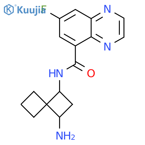 N-{3-aminospiro3.3heptan-1-yl}-7-fluoroquinoxaline-5-carboxamide, Mixture of diastereomers structure