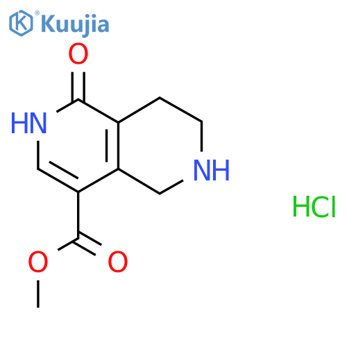 methyl 1-hydroxy-5,6,7,8-tetrahydro-2,6-naphthyridine-4-carboxylate hydrochloride structure
