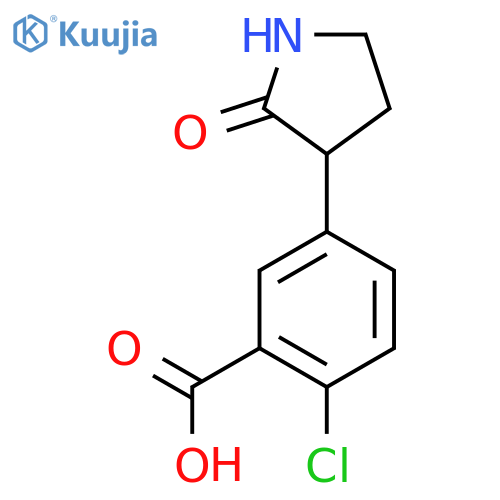 2-Chloro-5-(2-oxopyrrolidin-3-yl)benzoic acid structure