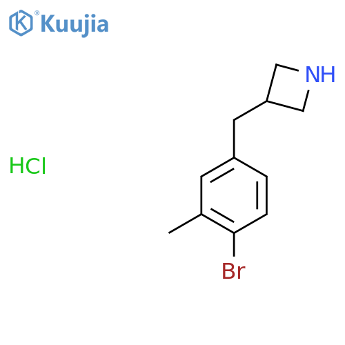 3-(4-bromo-3-methylphenyl)methylazetidine hydrochloride structure