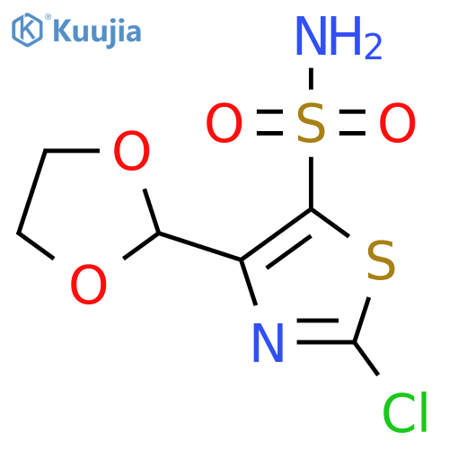 2-Chloro-4-(1,3-dioxolan-2-yl)-1,3-thiazole-5-sulfonamide structure
