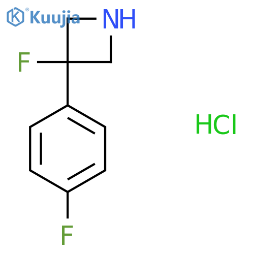 3-fluoro-3-(4-fluorophenyl)azetidine hydrochloride structure