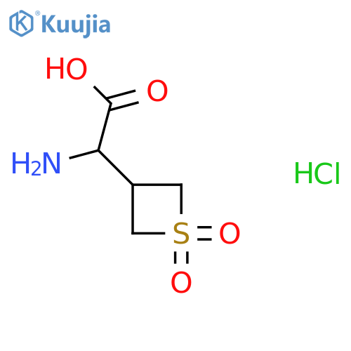 2-amino-2-(1,1-dioxo-1lambda6-thietan-3-yl)acetic acid hydrochloride structure