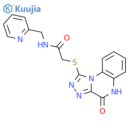 2-({4-oxo-4H,5H-1,2,4triazolo4,3-aquinoxalin-1-yl}sulfanyl)-N-(pyridin-2-yl)methylacetamide structure